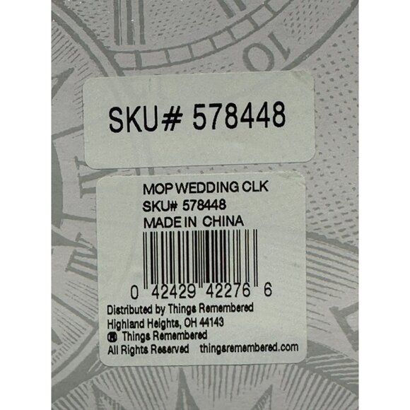 Bulova Mantel Clock | Pearl Face, Beveled Glass Side Panels Untested / For Parts - Picture 4 of 9